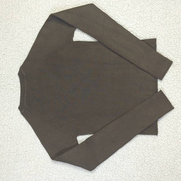 Zara Military Green Top/Sweater with Metallic Accents - Picture 8 of 8